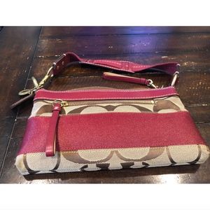 Coach Signature Stripe Demi shoulder bag